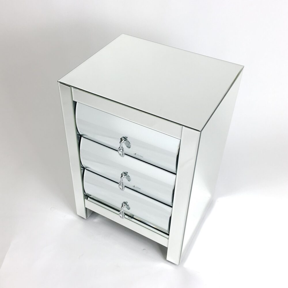 Hot Curved Mirror Chest Of 3 Drawers Wayborn Retail